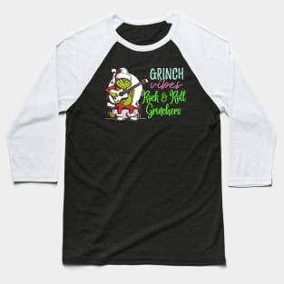 Rock n roll grinch Baseball T-Shirt